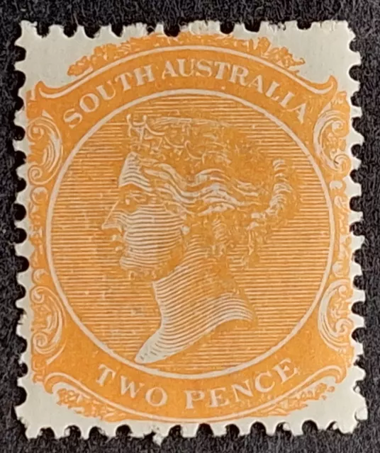1895 South Australia 2d Pale orange 2nd sideface stamp P13 WMK Crown/SA Mint
