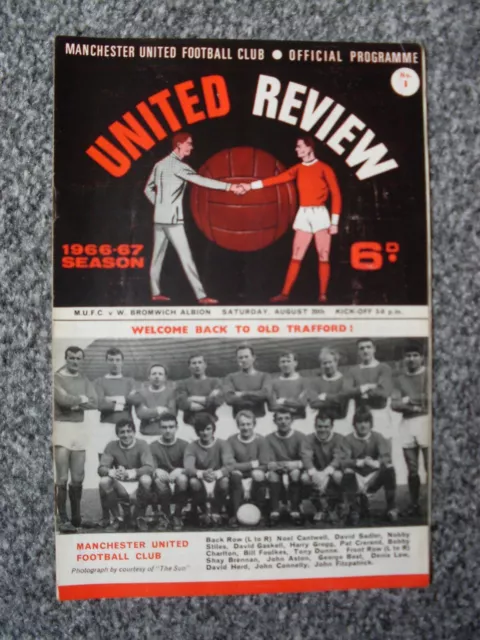 Manchester United   v  West Bromwich Albion  20/08/66   Div  1