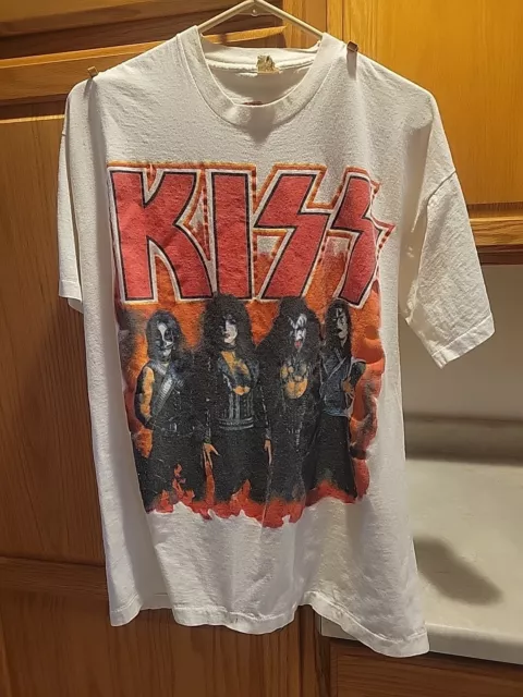 Vintage 1997 KISS Tour Shirt Sz XL Band Tee Single Stitch Rock Metal Concert