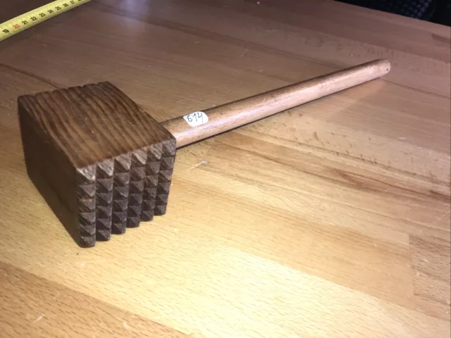 N°614 outillage outils anciens OLD TOOL HAMMER Outil ancien marteau en bois