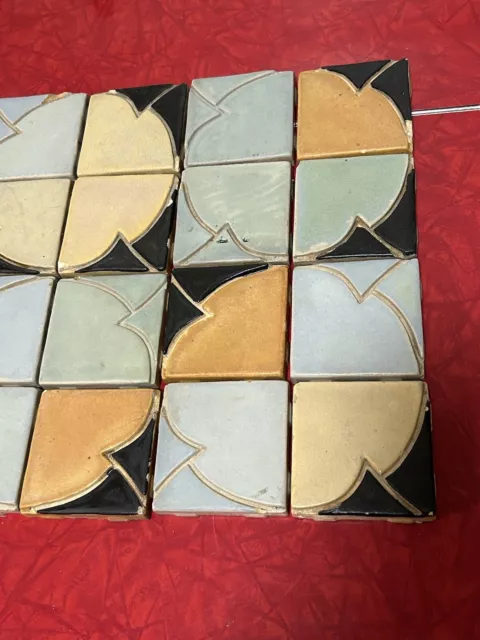 Batchelder Art Deco 3” Tiles ~ Qty. 32 ~ Color Assortment