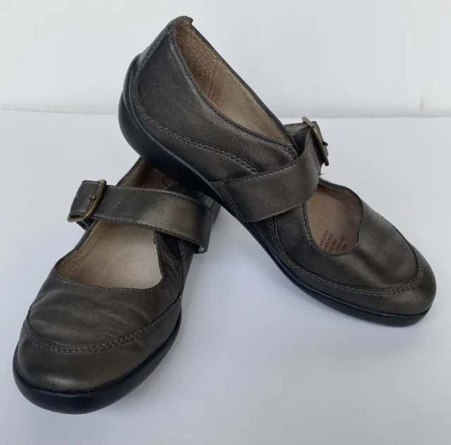 Homy Ped Metallic Brown 'Venus' Leather Strappy Comfy Closed Toe Shoes Size 6.5