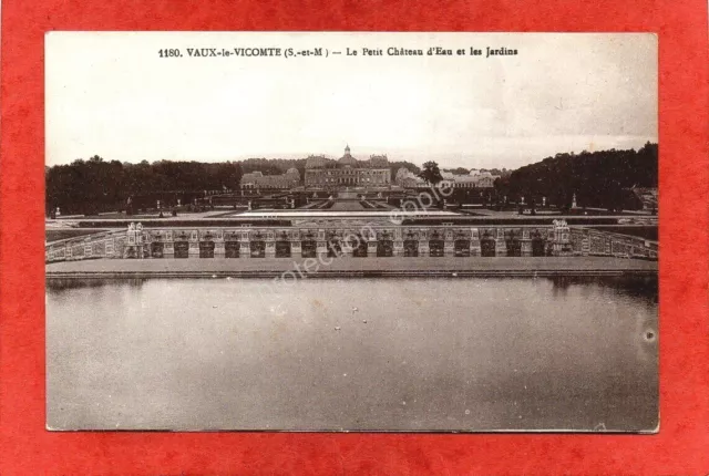 cpa 78 VAUX-le-VICOMTE - Le Petit Château d'Eau et les Jardins (1929)