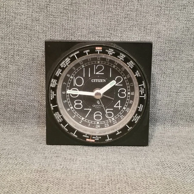CITIZEN GMT WORLD Time Quartz Table Travel Alarm Clock 75.39 PicClick