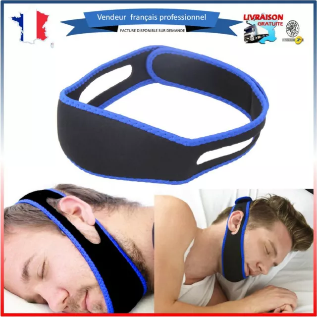 Bande élastique ceinture anti-ronflement apnée du sommeil stop ronflement nez