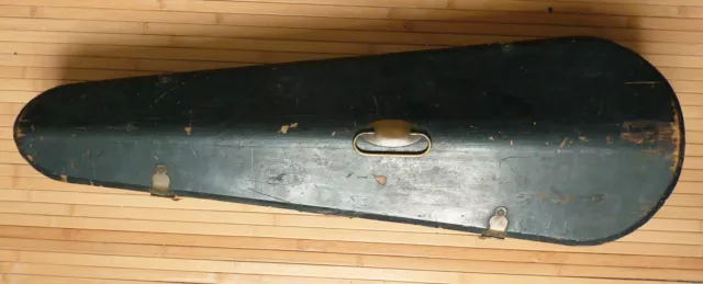 boite étui en bois pour violon 4/4 forme cercueil DELANOY 19e siècle violin box