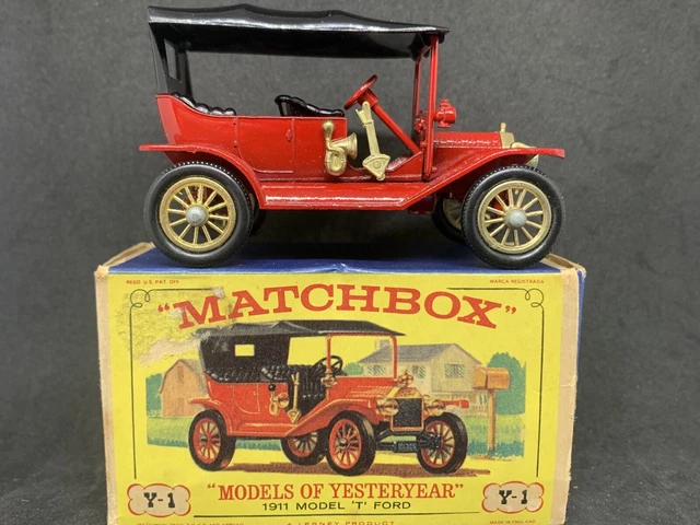 Matchbox Models Of Yesteryear Y-1 Ford T 1911 - Miniature Boîte D'origine