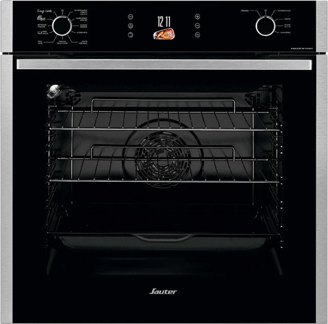 sauter four intégrable multifonction 73l 60cm a+ pyrolyse noir/inox sop6615lx