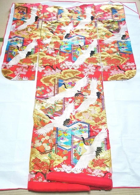Japanese Kimono Uchikake Wedding Pure Silk  japan 242