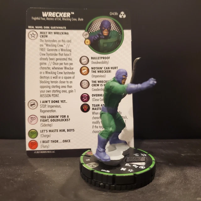 HeroClix Marvel Avengers War of Realms: Rare Wrecker Prime #043b w/card 3