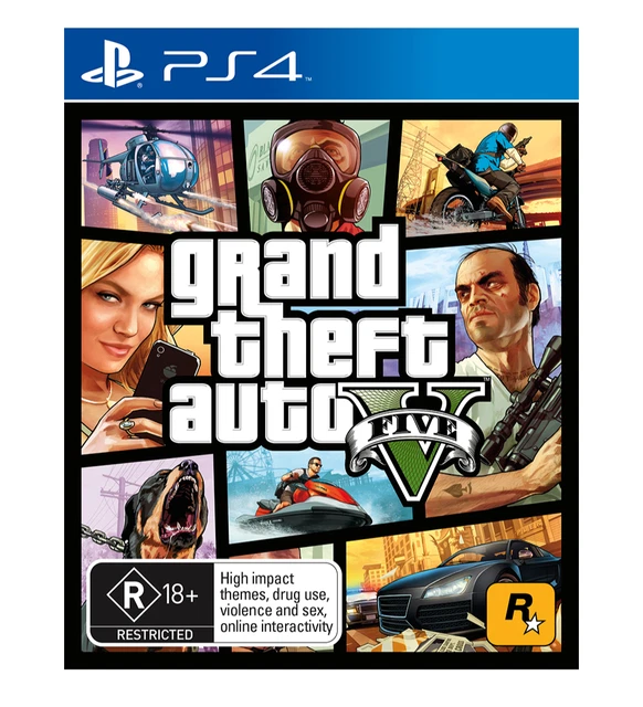 GRAND THEFT AUTO V Inc Map + Manual Playstation 4 PS4 PS5 Very Good