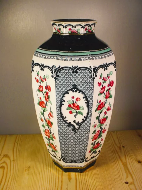 Keeling & Co. Losol Ware "Yeddo" Tall Vase - 12 Inches