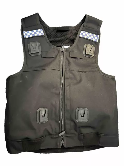 Ex Police Stab Vest Without Plate Blue Stripe Security Tv Film Theatre Grade A