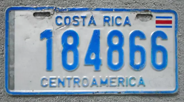 Costa Rica License Plate 2012 Expired