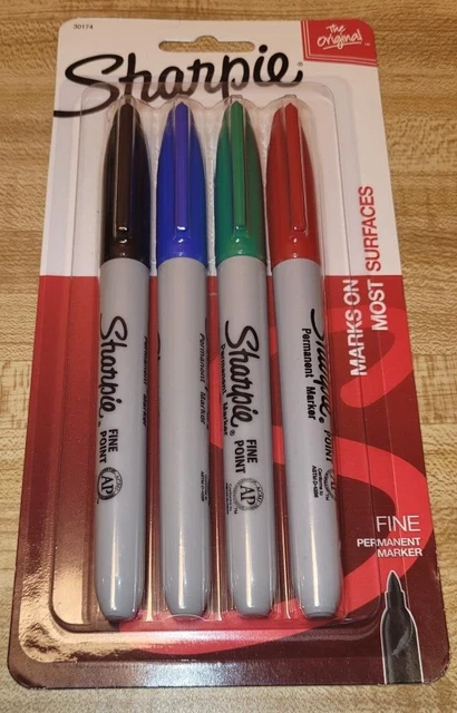Sharpie Permanent Marker 4 Pack - Fine