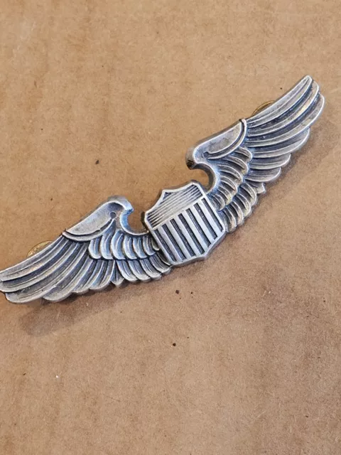 WWII US Army AAC Air Corps Pilot Sterling Meyer Wing FS Badge L@@K!!!