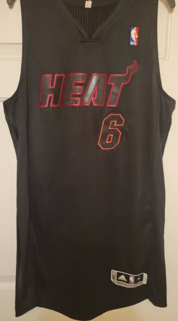 LeBron James Authentic Alternate Revolution 30 With Finals Patch Jersey -  Red Adidas Heat Jersey