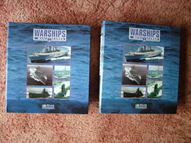 Atlas Editions WARSHIPS - MAXI CARDS. 2 Binders and at least 600 cards.