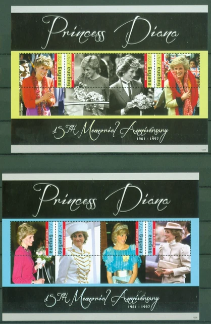 Guyana 2012 - Lady Di - Diana - Princess of Wales - Nr. 8352-55 + 8356-59