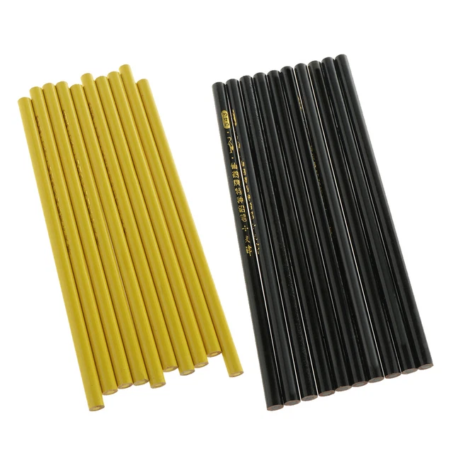 20x Schneiderei Stoff Schneider Kreide Nähen Mark Bleistifte Set Schwarz & Gelb