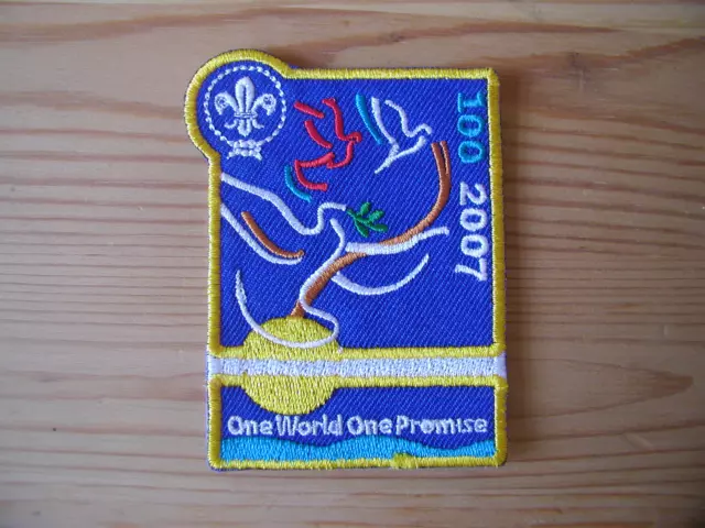 UK Scouting One World One Promise 100 Years of Scouting Badge 2007