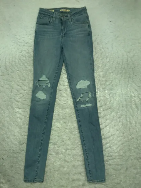 Levi's 721 High Rise Skinny Blue Zip Adult Size 24 Womens Denim Jeans Casual
