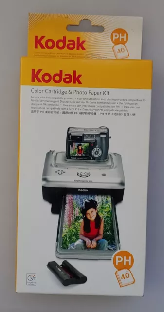 Kodak Color Cartridge And Printer Photo Paper Kit, New Unopened Box Cat 123 1349