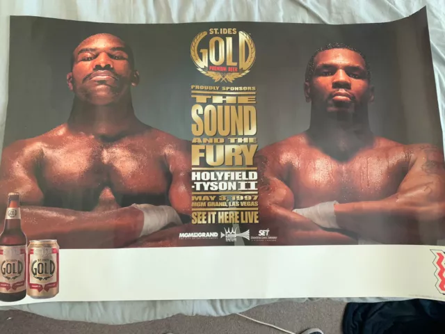 Mike Tyson V Evander Holyfield Fight Poster (Cancelled Fight) Sponsors Poster