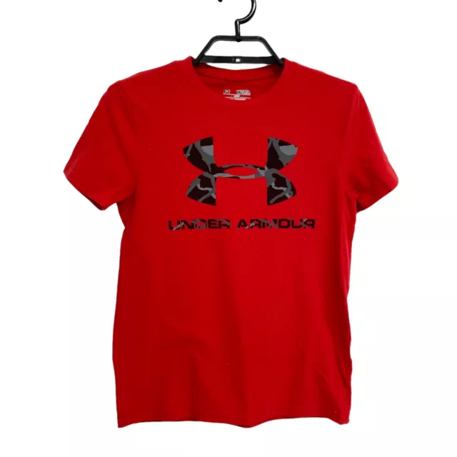 Under armour Ragazzi Ragazze T-Shirt Manica Corta Rosso Misura AMG / Jm / M