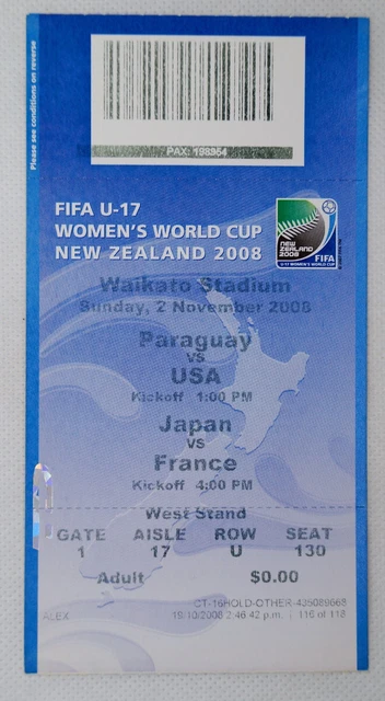 Billet Coupe Du Monde 2002 Russie Vs Tunisie – Non Utilisé État Neuf