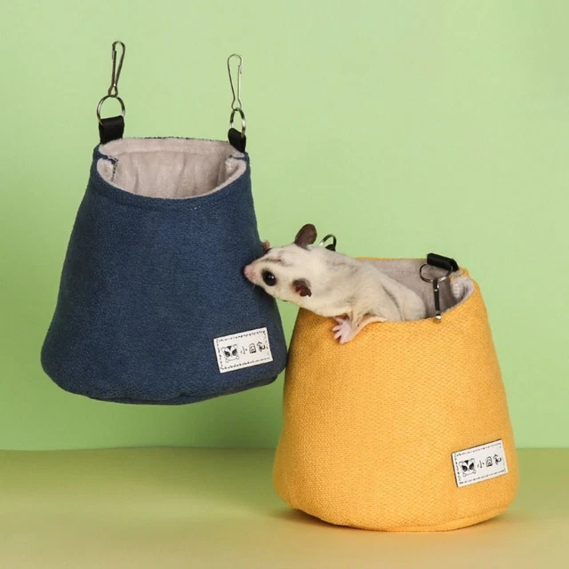 Hanging Winter Sugar Glider Pouch Cloth/Plush Squirrel Bed Cage  Autumn