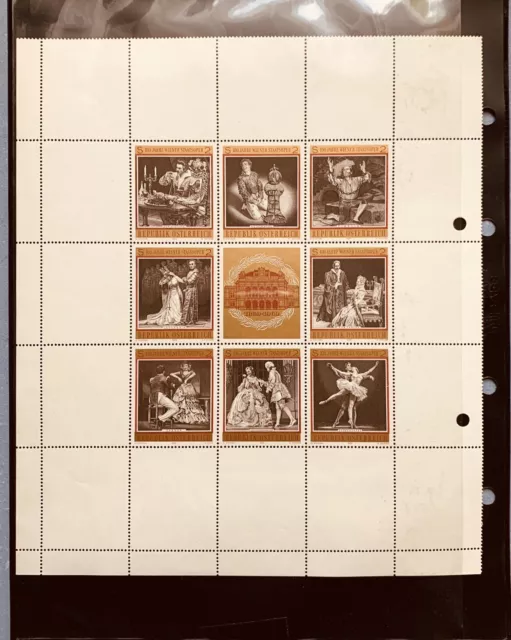 Österreich 1969 Block/Satz  100 Jahre Wiener Staatsoper Mi 1294-1301 Postfrisch