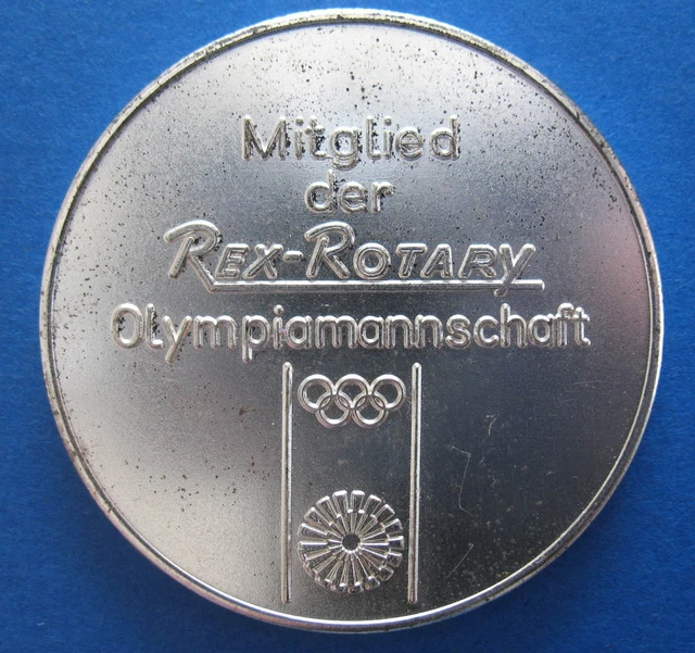 Olympische Spiele München 1972 Münze Silber Wert ALTE MEDAILLE OLYMPIADE & Sport 1972 München REX-ROTARY Olympische