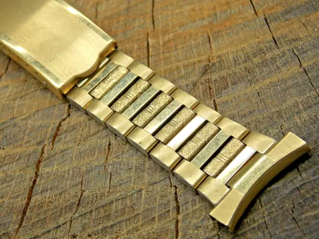 Kestenmade Vintage Pre-Owned Watch Band 22mm Rolled Gold Plate Deployment Clasp