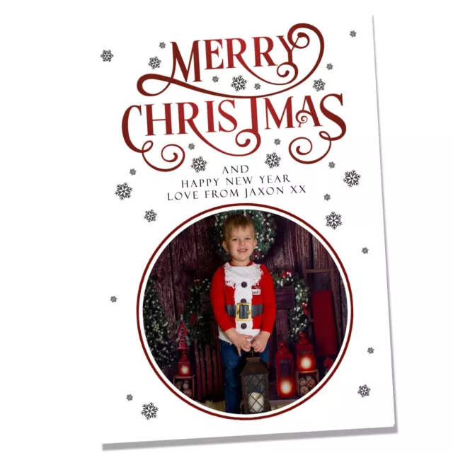 Christmas Cards Pack 10 Personalised Christmas Card Mum Dad Family Friends Photo