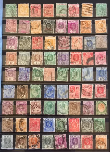 KGV COMMONWEALTH x70 Used Stamps Definitives 1920s 30s EMPIRE GB GEORGE V GV _