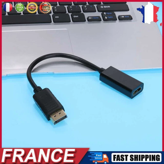 DisplayPort mâle/femelle 1080p FHD vidéo Câble convertisseur HDMI adaptateur DP