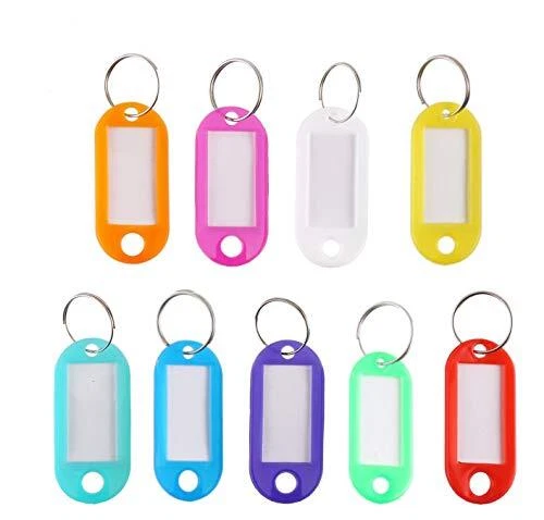 Porte Clés Coloré50 Pack Plastique Principales Balises Rmeet Clair Porte-clés...