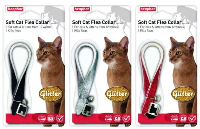 Collar para pulgas Beaphar con eslabón de seguridad elástico - mata pulgas hasta por 4 meses