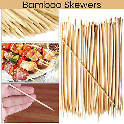 Bamboo Bamboo Skewers en Bois Bâtons Barbecue Kebab Fruitiers Long 30cm 