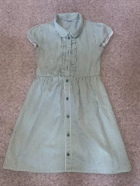 TU School Summer Dress Age 11 Years Green Check