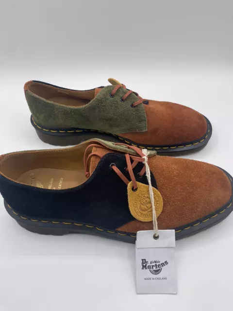 Doc Martens Dr,. Made in UK RARE Multi Color Suede Oxford Shoes  Size UK8 US M 9 3