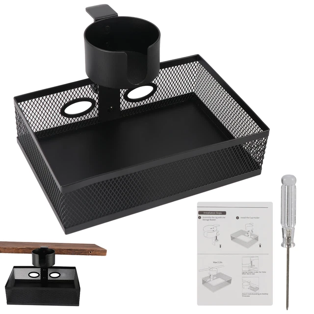 Desktop Organizer Easy To Install Clamp On Under Desk Drawer 360 Degree Rotation