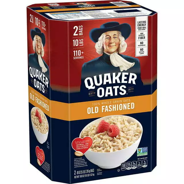 QUAKER OLD FASHIONED Oats 10 Lbs Total FREE SHIPPING 2 PACK $19.70 ...