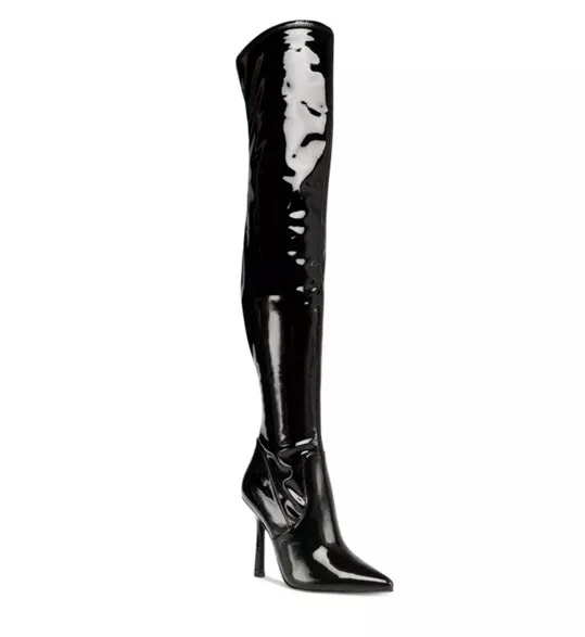 Steve Madden Vanquish Women's Faux Leather Over-the-Knee Thigh-High Boots Size7m