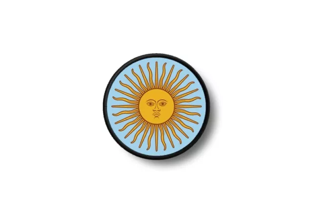 Patch badge print iron on glue argentina flag sun