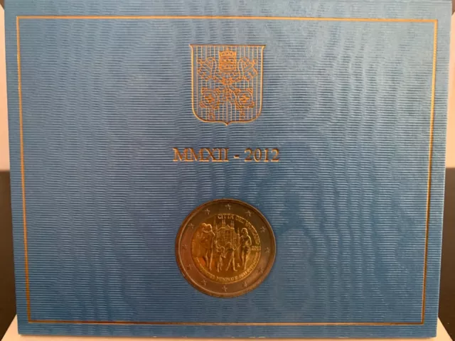 2 Euro Gedenkmünze Vatikan 2012 im Folder