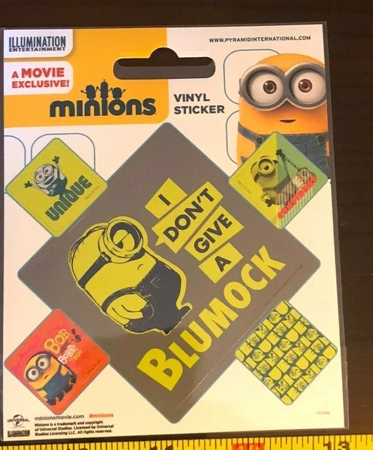 STICKERS DESPICABLE ME Minions Minion Official Vinyl Sticker & 4 Small