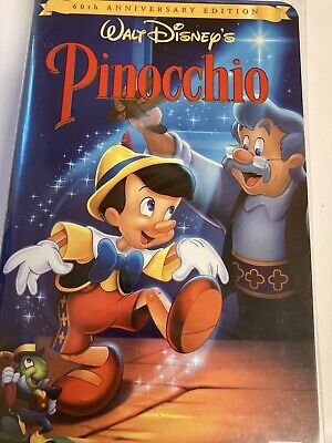 Walt Disney's 60th Anniversary Edition Pinocchio VHS Tape Good Condition