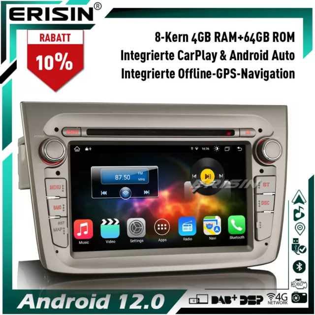 8-Kern DAB+Android 12 Autoradio GPS Navi CarPlay DSP 64GB CD für Alfa Romeo Mito